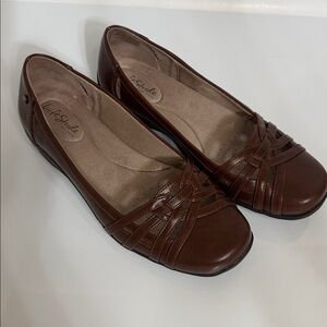 LifeStride 10WW Diverse Brown Flat Loafers